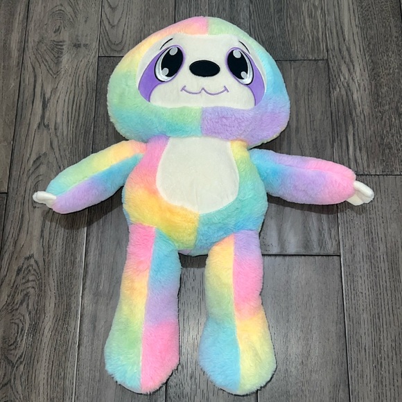 None Other - Unicorn bright color sloth soft stuffed animal stuffy